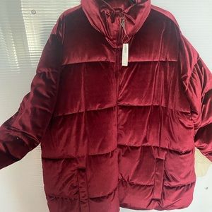 Old Navy Plus Size Velvet Puffer